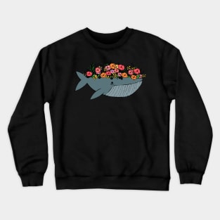 Floral Whale Crewneck Sweatshirt